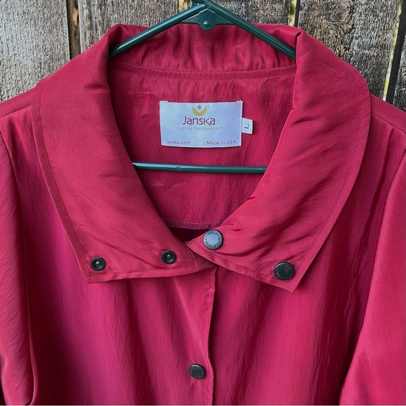 Janska Lizzy Raincoat In Red Sz L - Picture 7 of 15